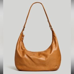 Madewell Piazza Slouch Shoulder Bag in tan Timber Beam leather